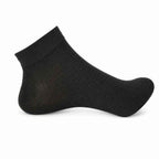 Set 10 perechi - Șosete scurte din bumbac negre pentru femei - (80% bumbac, 15% poliamidă, 5% spandex)