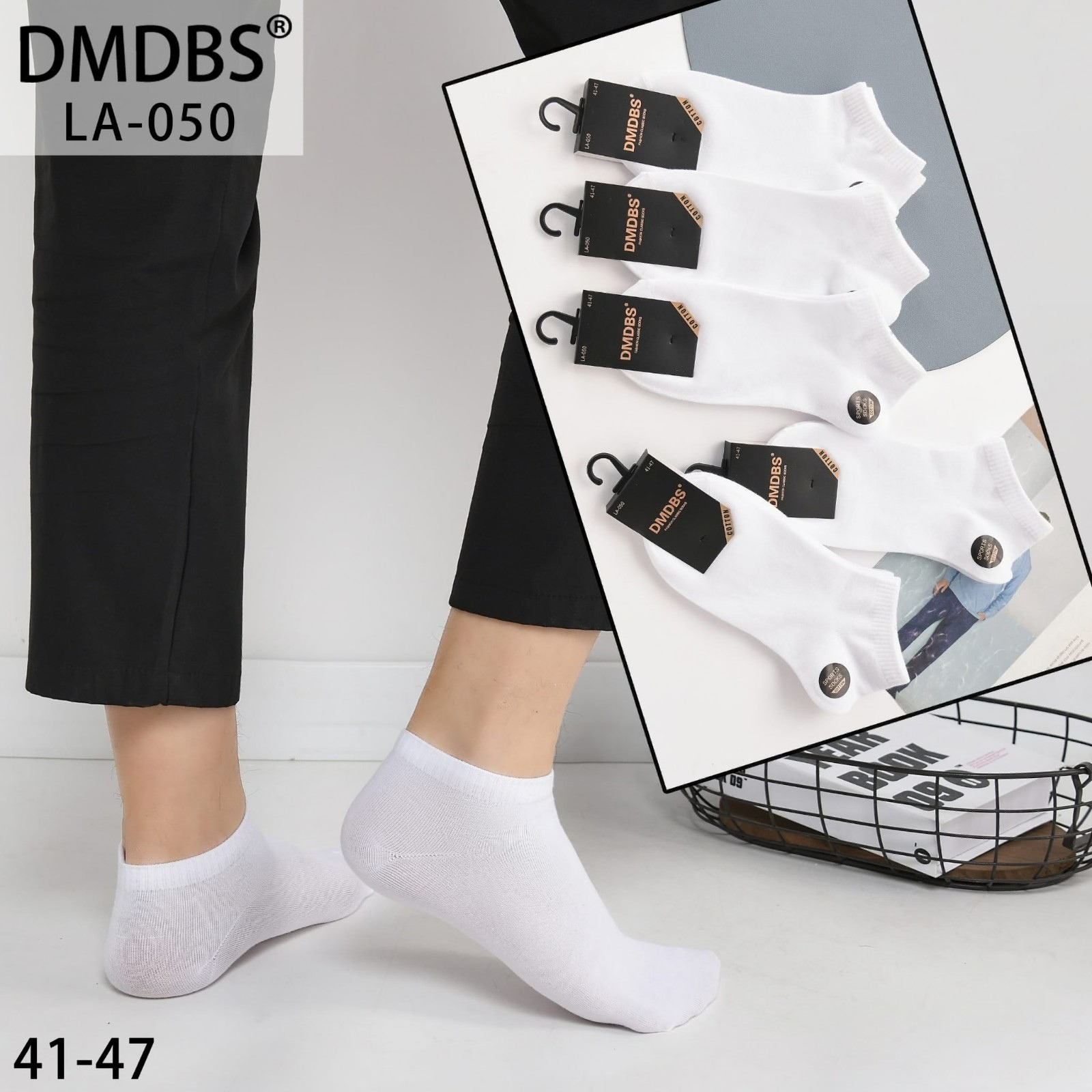 Set 10 perechi - Sosete scurte din bumbac pentru bărbați – LA-050