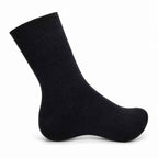 Set 10 perechi - Șosete medii din bumbac negre pentru bărbați - (80% bumbac, 15% poliamidă, 5% spandex)
