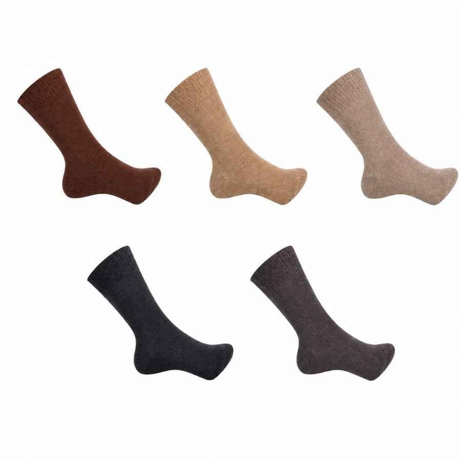 Set 10 perechi - Șosete medii din alpaca și cașmir pentru femei - (79% alpaca, 19% cașmir, 2% spandex)