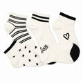 Set 10 perechi - Șosete scurte din bumbac pentru femei - (80% bumbac, 15% poliamidă, 5% spandex)
