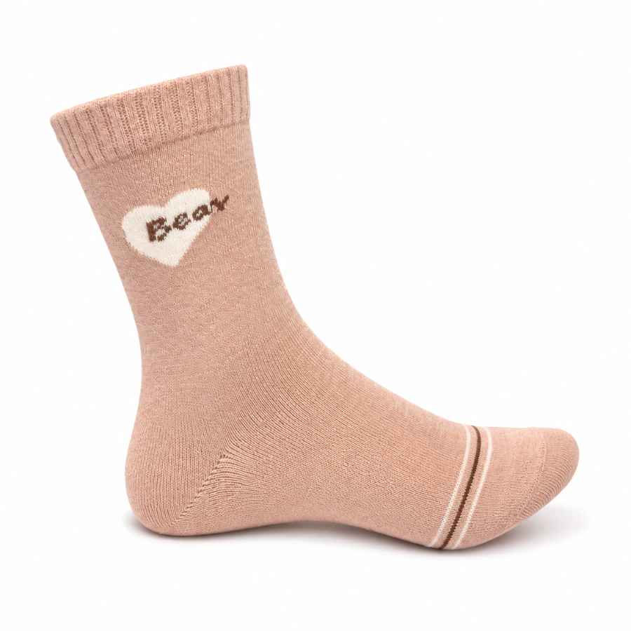 Set 10 perechi - Șosete medii din alpaca și cașmir pentru femei, model brodat - (79% alpaca, 19% cașmir, 2% spandex)