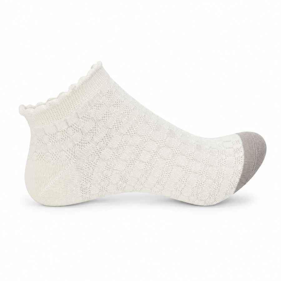 Set 10 perechi - Șosete scurte din bumbac pentru femei - (80% bumbac, 15% poliamidă, 5% spandex)