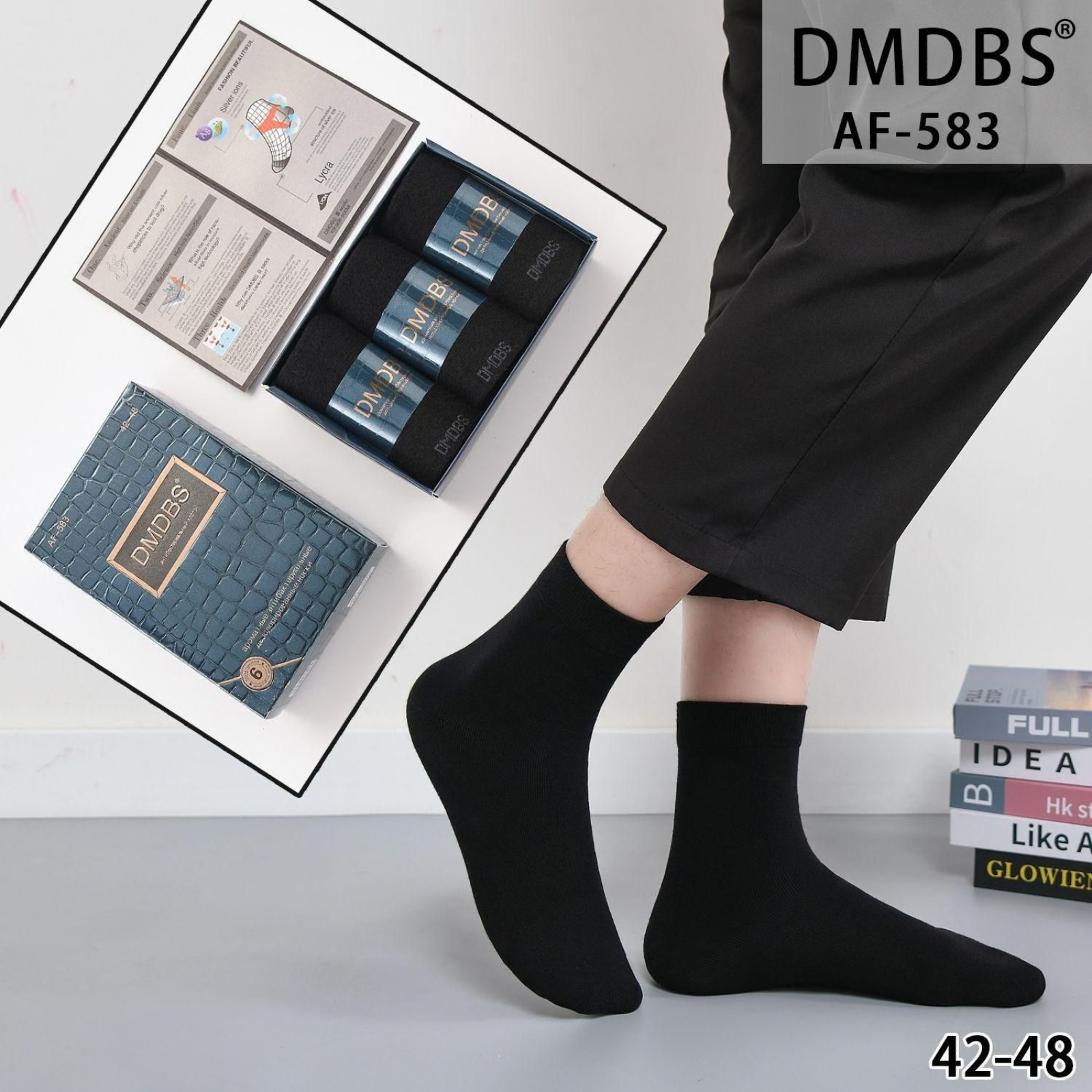 Set 3 perechi - Sosete scurte din bumbac parfumate pentru bărbați - AF-583