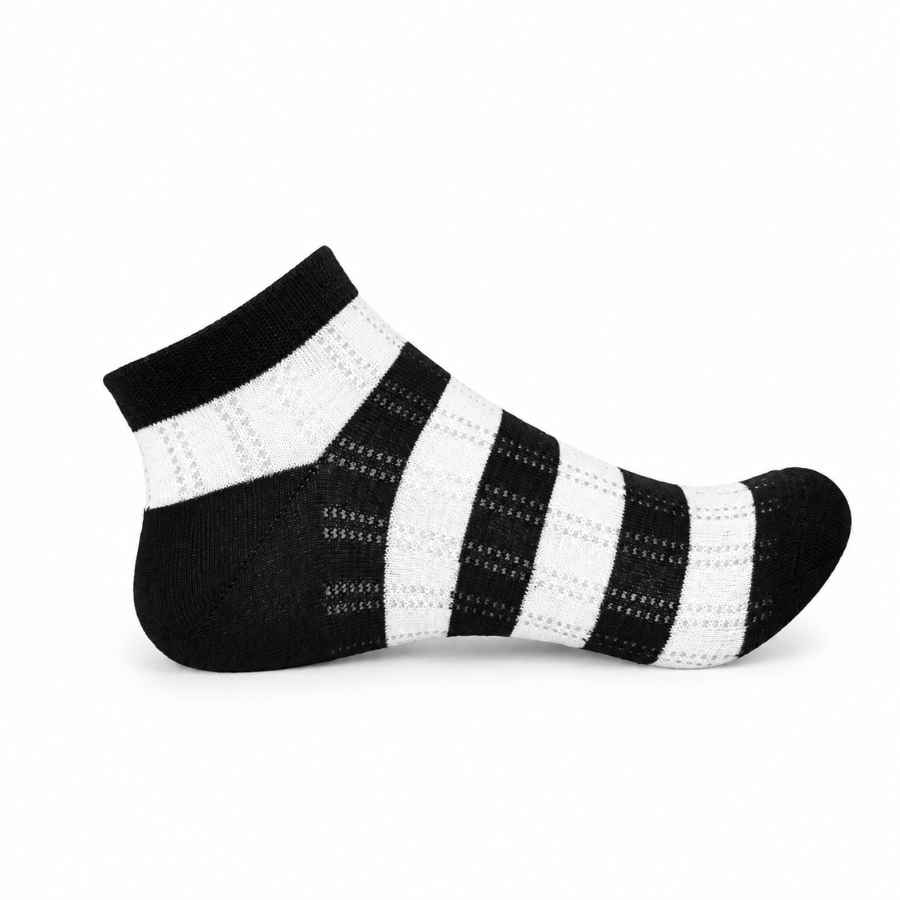 Set 10 perechi - Șosete scurte din bumbac pentru femei - (80% bumbac, 15% poliamidă, 5% spandex)