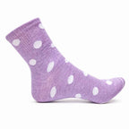 Set 10 perechi - Șosete medii din bumbac pentru femei cu buline - (80% bumbac, 15% poliamidă, 5% spandex)