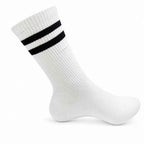 Set 10 perechi - Șosete lungi din bumbac pentru femei, model sport - (95% bumbac, 5% spandex)