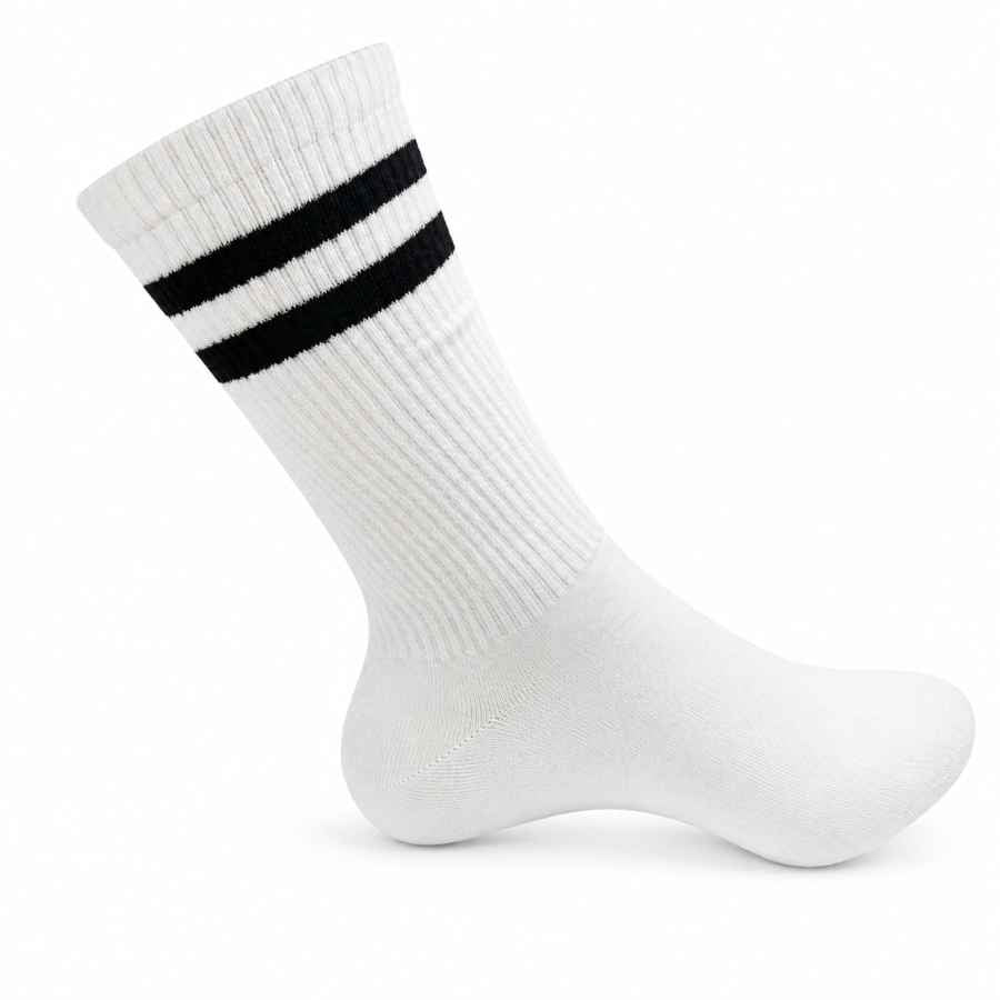 Set 10 perechi - Șosete lungi din bumbac pentru femei, model sport - (95% bumbac, 5% spandex)