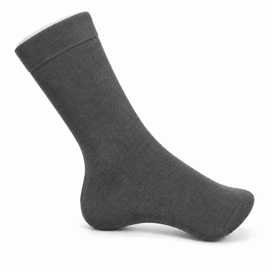 Set 10 perechi - Șosete medii din bumbac pentru bărbați, model costum - (80% bumbac, 15% poliamidă, 5% spandex)