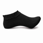 Set 10 perechi - Talpici invizibili groși cu dantelă - (90% fibră poliester, 10% spandex)