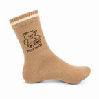Set 10 perechi - Șosete medii din alpaca și cașmir pentru femei, model brodat - (79% alpaca, 19% cașmir, 2% spandex)