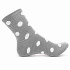 Set 10 perechi - Șosete medii din bumbac pentru femei cu buline - (80% bumbac, 15% poliamidă, 5% spandex)