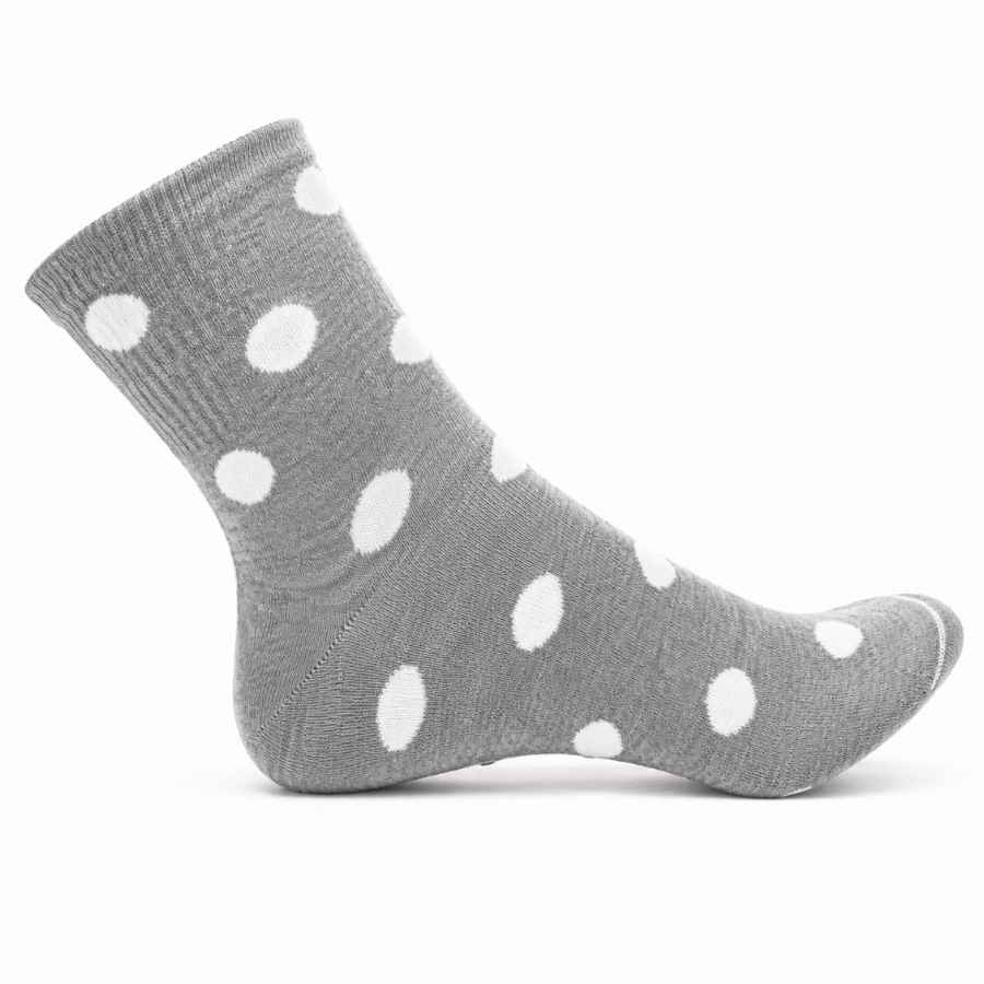 Set 10 perechi - Șosete medii din bumbac pentru femei cu buline - (80% bumbac, 15% poliamidă, 5% spandex)