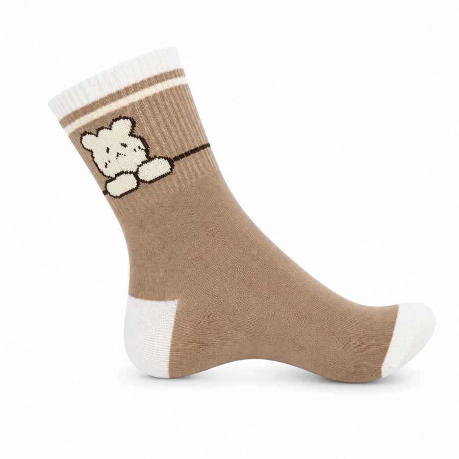 Set 10 perechi - Șosete medii din bumbac pentru femei - (80% bumbac, 15% poliamidă, 5% spandex)