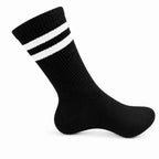 Set 10 perechi - Șosete lungi din bumbac pentru femei, model sport - (95% bumbac, 5% spandex)