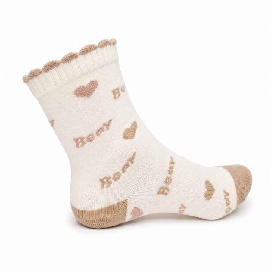 Set 10 perechi - Șosete medii din alpaca și cașmir pentru femei, model brodat - (79% alpaca, 19% cașmir, 2% spandex)