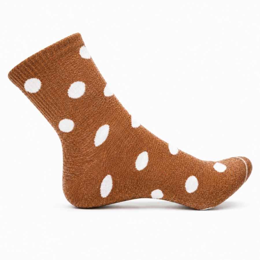Set 10 perechi - Șosete medii din bumbac pentru femei cu buline - (80% bumbac, 15% poliamidă, 5% spandex)