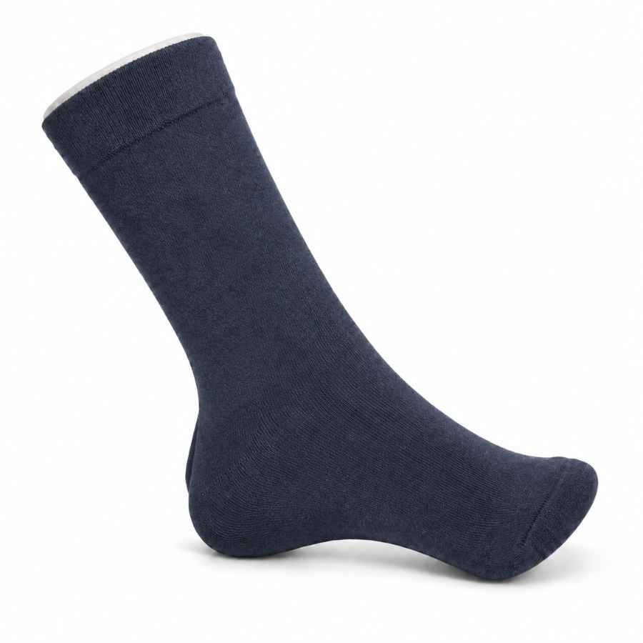Set 10 perechi - Șosete medii din bumbac pentru bărbați, model costum - (80% bumbac, 15% poliamidă, 5% spandex)