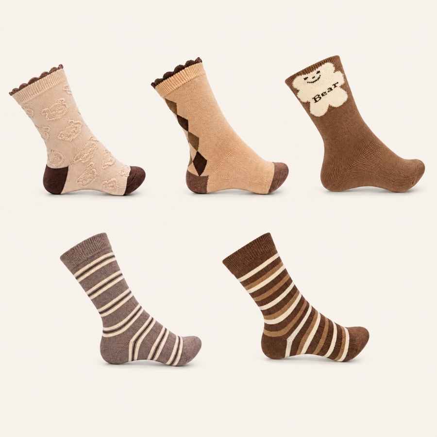 Set 10 perechi - Șosete lungi din alpaca și cașmir pentru femei - (79% alpaca, 19% cașmir, 2% spandex)