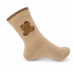 Set 10 perechi - Șosete din alpaca și cașmir pentru femei cu ursuleț - (79% alpaca, 19% cașmir, 2% spandex)
