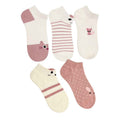 Set 10 perechi - Șosete scurte din bumbac pentru femei - (80% bumbac, 15% poliamidă, 5% spandex)