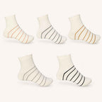 Set 10 perechi - Șosete scurte din bumbac pentru femei cu margine picot - (80% bumbac, 15% poliamidă, 5% spandex)