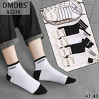 Set 10 perechi - Șosete scurte din bumbac pentru bărbați - (80% bumbac, 15% poliamidă, 5% spandex)
