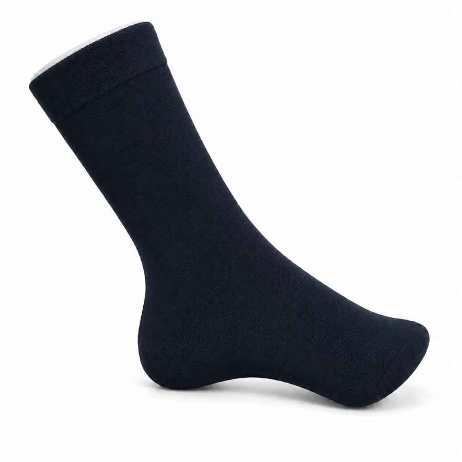 Set 10 perechi - Șosete medii din bumbac pentru bărbați, model costum - (80% bumbac, 15% poliamidă, 5% spandex)