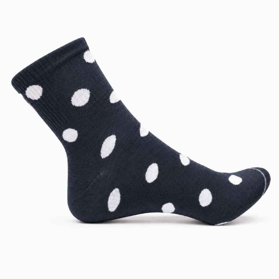 Set 10 perechi - Șosete medii din bumbac pentru femei cu buline - (80% bumbac, 15% poliamidă, 5% spandex)