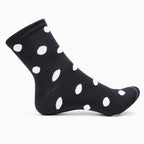 Set 10 perechi - Șosete medii din bumbac pentru femei cu buline - (80% bumbac, 15% poliamidă, 5% spandex)