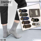 Set 12 perechi - Șosete din lână pentru bărbați fără cusătură, cutie cadou - (80% lână, 15% poliamidă, 5% lycra)