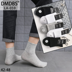 Set de 10 perechi șosete medii din bumbac pentru bărbați, model LA-059
